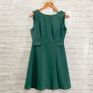 Eva Mendes Fit and Flare Aqua Dress